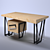 Oak Angle - Worktable with Cabinet 3D model small image 2
