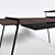 Minimalist Oak Desk with Storage 3D model small image 2