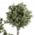 White Rock Pot Plant Set 266 3D model small image 2