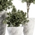 White Rock Pot Plant Set 266 3D model small image 4
