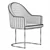 Elegant Isabel Dining Armchair 3D model small image 2