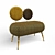 Frenchy Chic Velvet Banquette 3D model small image 1