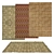 Versatile Set of 6 Rugs 3D model small image 1