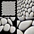 Flat Pebble Panel Decor #1 3D model small image 1