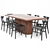 Modern Dolce Dining Set 3D model small image 1