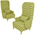 Luxury Classic Modern Terrace Chair 3D model small image 7