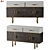 Gleaming Brown-Gold Sideboard: Art Deco Style 3D model small image 1