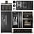 Premium NEFF Appliance Collection: Double Oven, Gas Hob, Hood, Fridge. 3D model small image 1