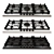 Premium NEFF Appliance Collection: Double Oven, Gas Hob, Hood, Fridge. 3D model small image 4