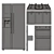 Premium NEFF Appliance Collection: Double Oven, Gas Hob, Hood, Fridge. 3D model small image 5