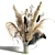 Eternal Beauty: Dried Bouquet with Black Feather 3D model small image 2