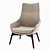 Jet Velvet Armchair: Elegant and Comfortable 3D model small image 1