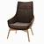 Jet Velvet Armchair: Elegant and Comfortable 3D model small image 3