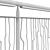  Modern Iron and Wood Railings Set 3D model small image 6