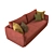 Salla Sofa Bed: Stylish and Space-Saving Design 3D model small image 3