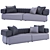 FENDI_CASA_TRUMAN_Sofa: Elegant Luxury in Every Detail 3D model small image 1