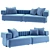 FENDI_CASA_TRUMAN_Sofa: Elegant Luxury in Every Detail 3D model small image 3