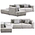 Modern Nordic Sofa with Xyz Design 3D model small image 2