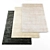 Modern Rugs Set: 4 Textured Pieces 3D model small image 1