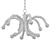 Italian Chrome Chandelier: Mid-Century Elegance 3D model small image 2