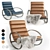 Modern Chrome Ellipse Rocking Chair 3D model small image 1