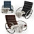 Modern Chrome Ellipse Rocking Chair 3D model small image 2