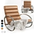Modern Chrome Ellipse Rocking Chair 3D model small image 5