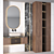 RPM-02 Bathroom Set: Sink, Mirror, Wardrobe, Shelf, Tile 3D model small image 2