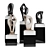 Abstract Sculptures Pedestal: Black & White 3D model small image 4