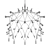 Sleek Black Chandelier: Orbit 3D model small image 2