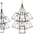 Elegant Fulton Chandelier in Aged Zinc 3D model small image 1