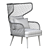 Elegant Emma Bergere Armchair 3D model small image 5