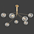 Elegant Minimalist Brass Chandelier 3D model small image 2