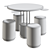 DE CASTELLI Burraco Table Set 3D model small image 2