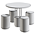 De Castelli Burraco Table Set 3D model small image 2