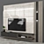 Modern TV Wall Set with V-Ray Materials 3D model small image 2