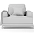 Title: Elegant Comfort: Modern One-Seater Sofa 3D model small image 4