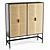 Fallon Mango Wood Cane Cabinet 3D model small image 5