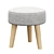 Natural Fibre Wooden Stool 3D model small image 2