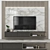 Sleek TV Wall Set with 65" Screen 3D model small image 1