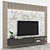 Sleek TV Wall Set with 65" Screen 3D model small image 2