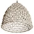 Natural Rattan Dome Pendant 3D model small image 4