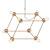 Elegant Molecule Gold Chandelier 3D model small image 1