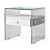 Modern Glasper Side Table: Walnut & White Lacquer 3D model small image 5