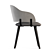 Neilson Carver Dining Chairs: Elegant Marl and Hail Grey 3D model small image 3