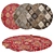 Versatile Round Rug Set 3D model small image 1