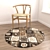 Versatile Round Rug Set 3D model small image 5