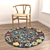 Versatile Round Rugs Set 3D model small image 4