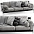 Contemporary Cassina Eloro Sofa 3D model small image 1