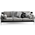 Contemporary Cassina Eloro Sofa 3D model small image 4